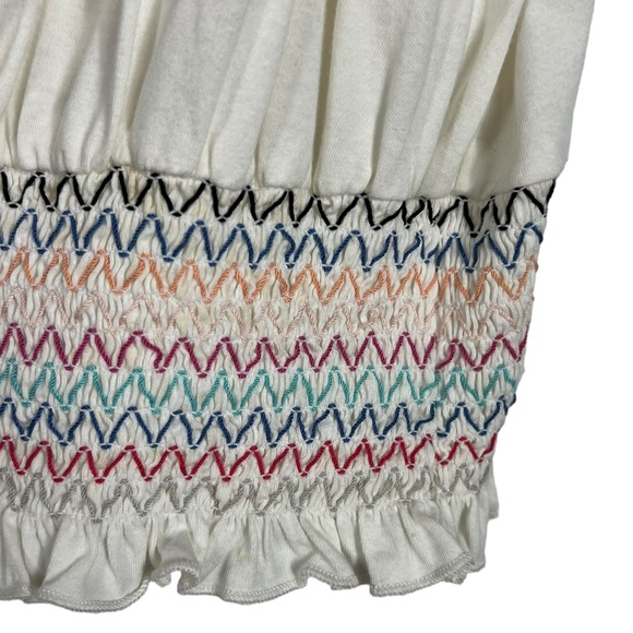 TINY Anthropologie Katarina Floral Embroidered Tank with Smocked waist - Picture 5 of 8